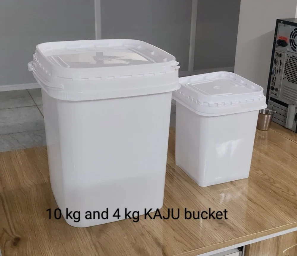 Saboo Plastics 10L Square HDPE Bucket with Airtight Press Fit Lid