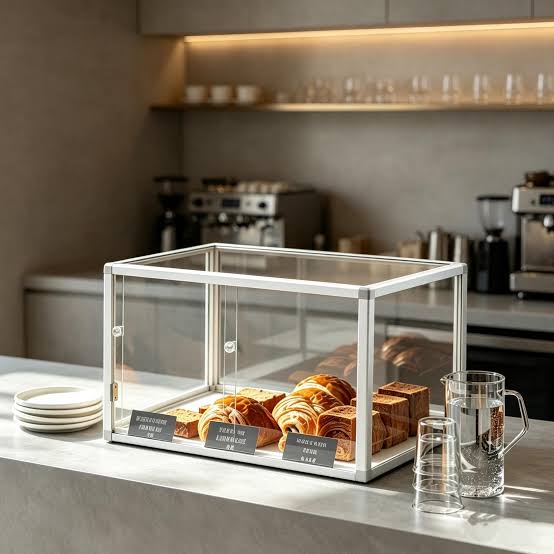 Commercial Square Glass Bakery Cookie Stall Counter