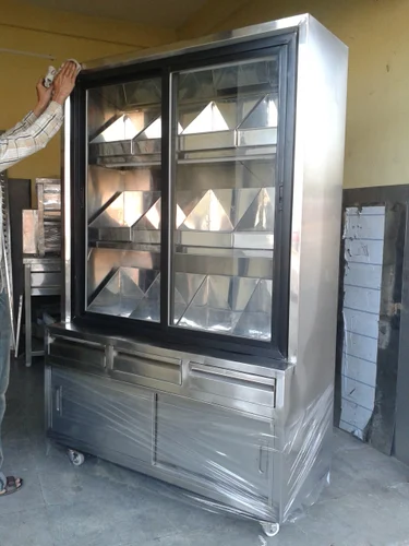 Commercial Square Glass Chivda & Dry Snack Display Counter