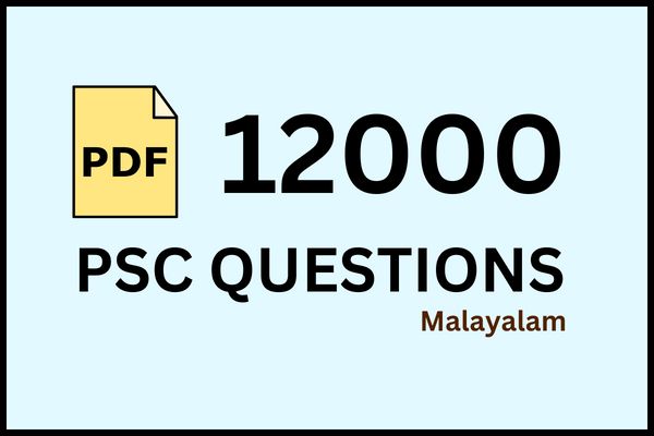 Kerala PSC 12000 Malayalam Questions and Answers