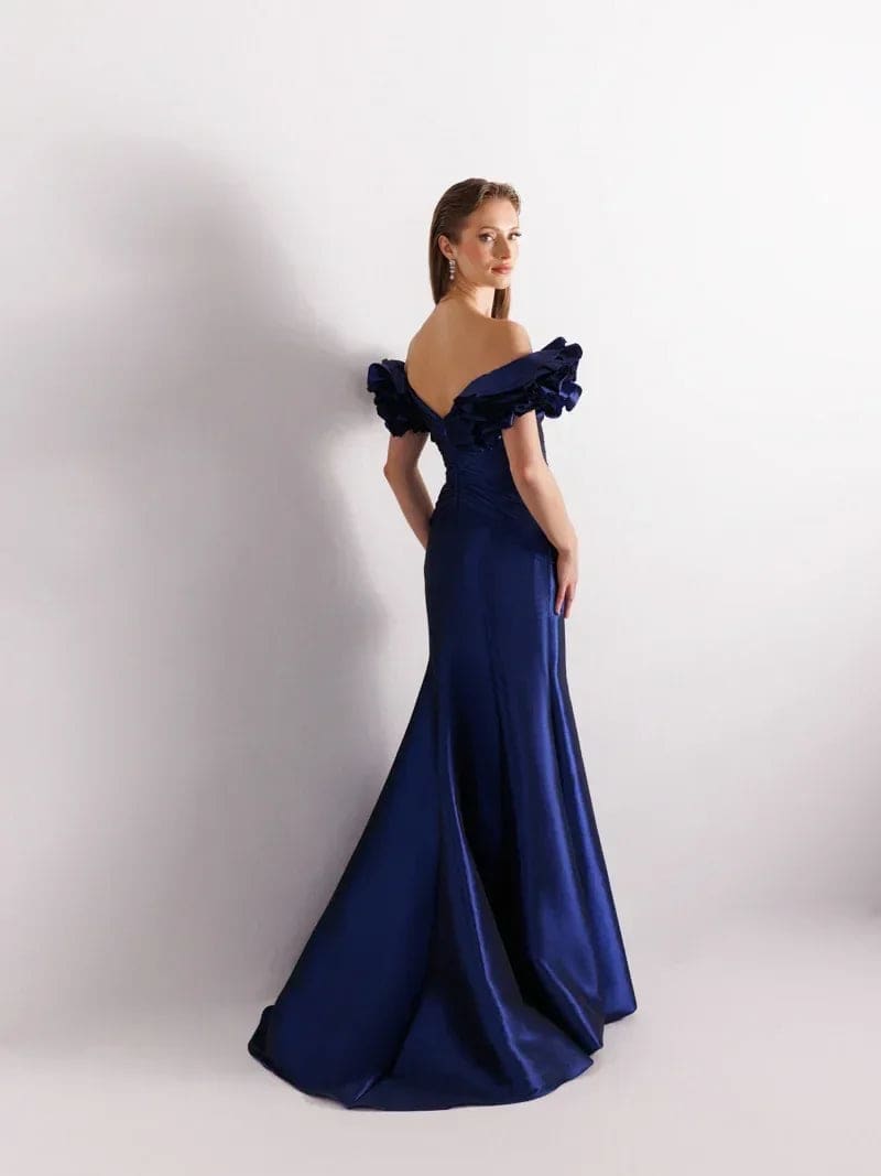 Sapphire Bloom Mermaid Gown