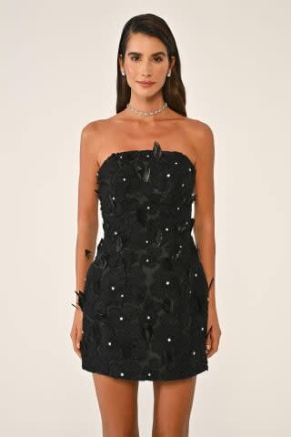 Feather Floral Mini Dress
