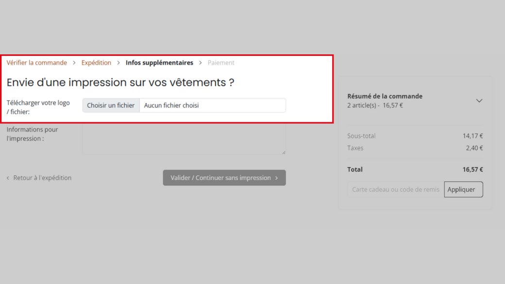 Téléversement du visuel