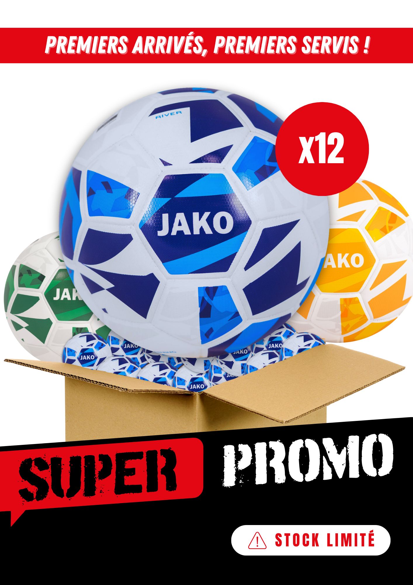 Pack 12 Ballons JAKO RIVER