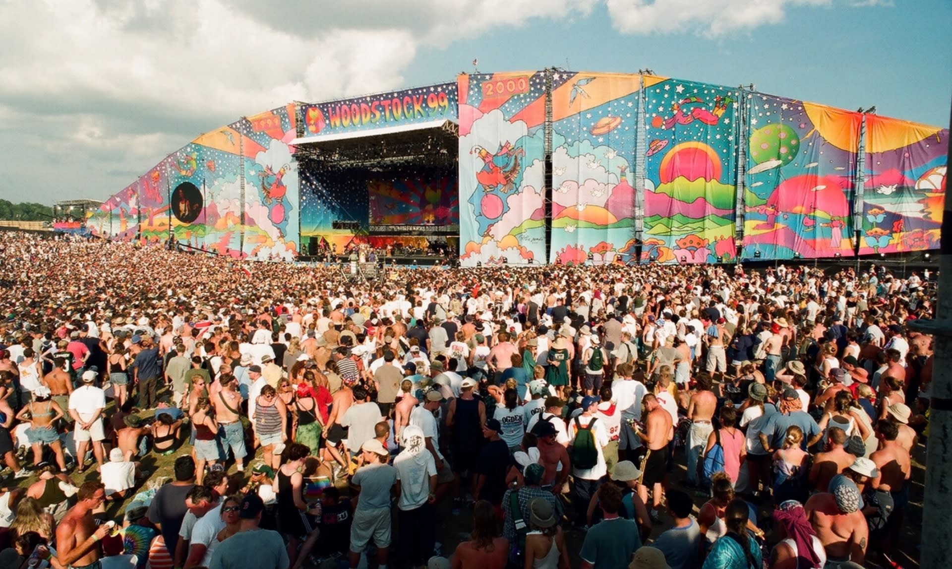 The Woodstock ‘99 East stage. The Woodstock ‘99 East stage.