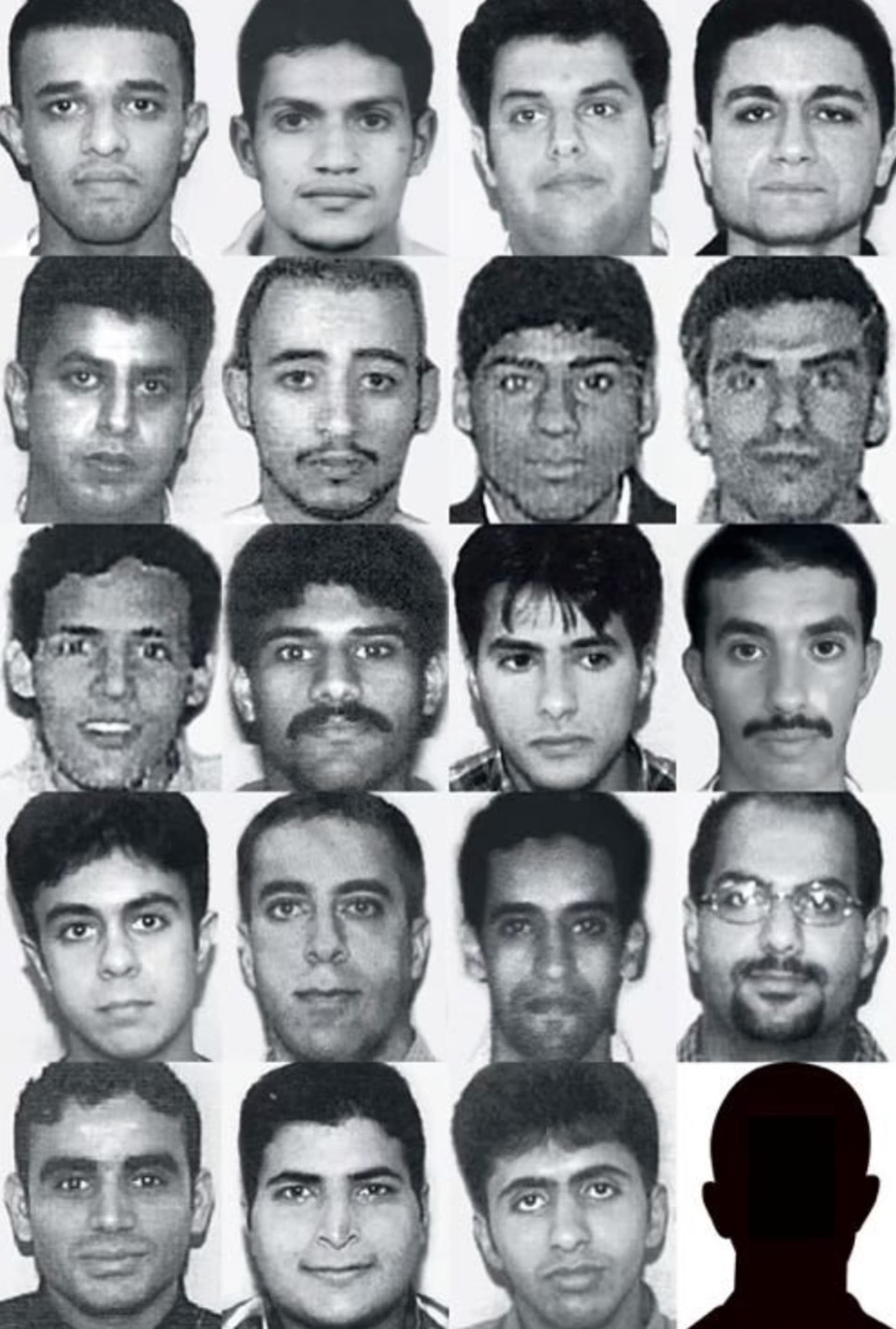 The nineteen 9/11 terrorists. The nineteen 9/11 terrorists.