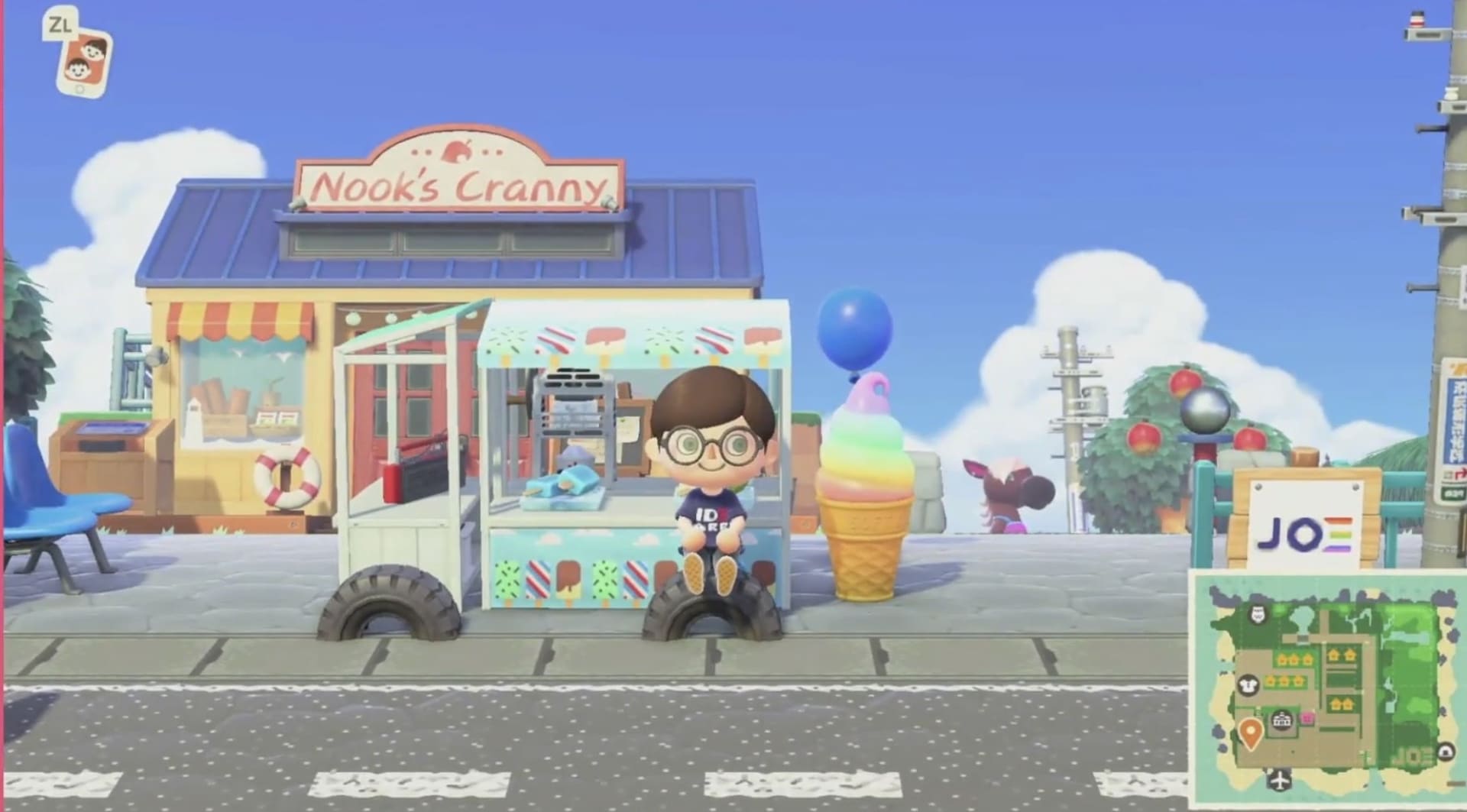 The ice cream truck. The ice cream truck.