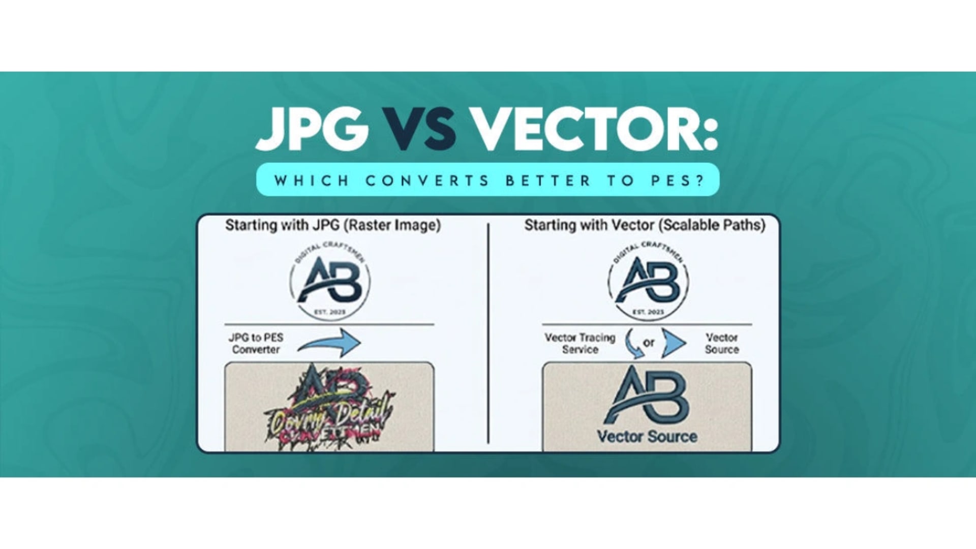 JPG vs Vector: Which File Type Converts Better to PES?