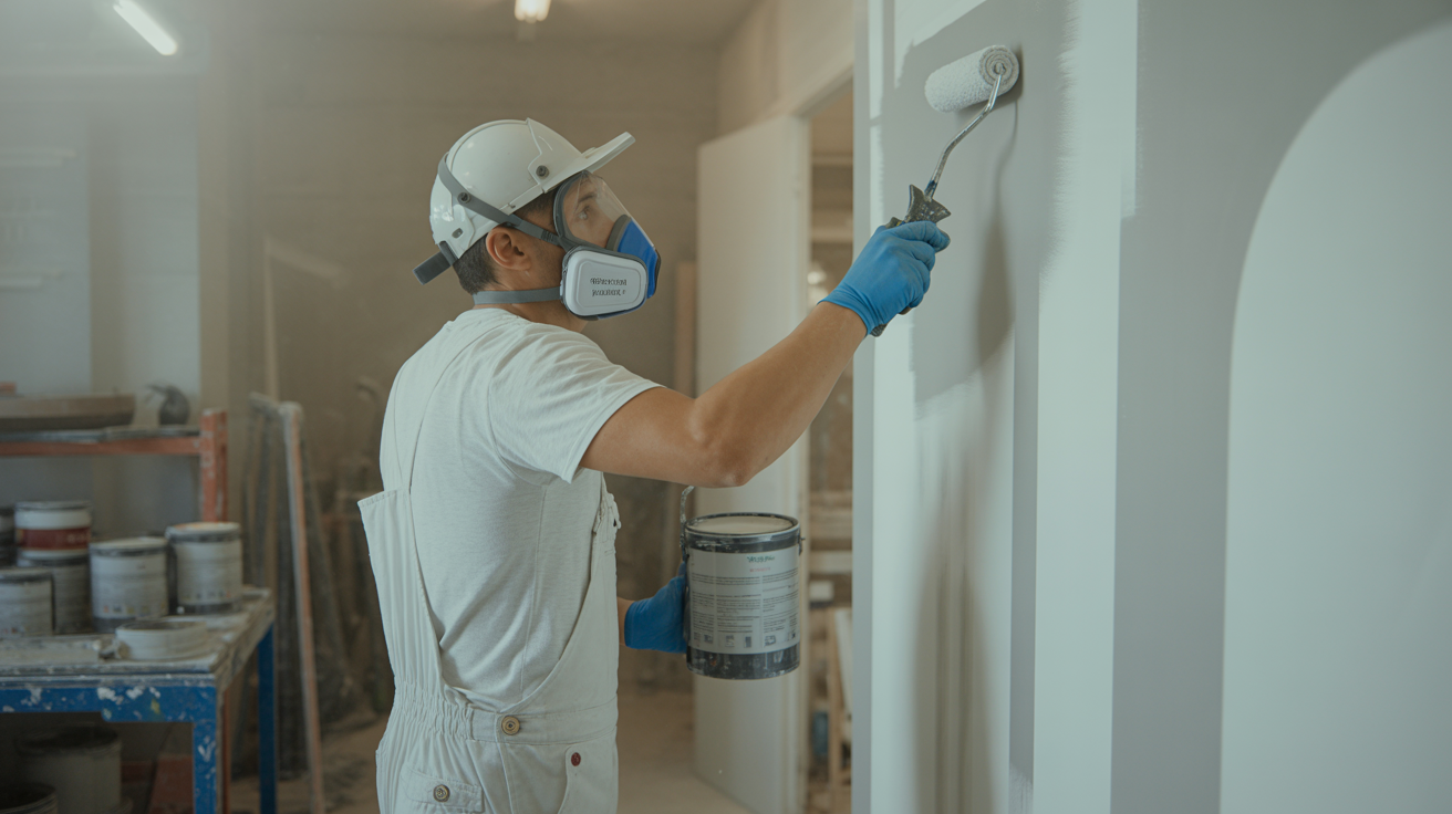 Professionelle Maler arbeiten sicher
