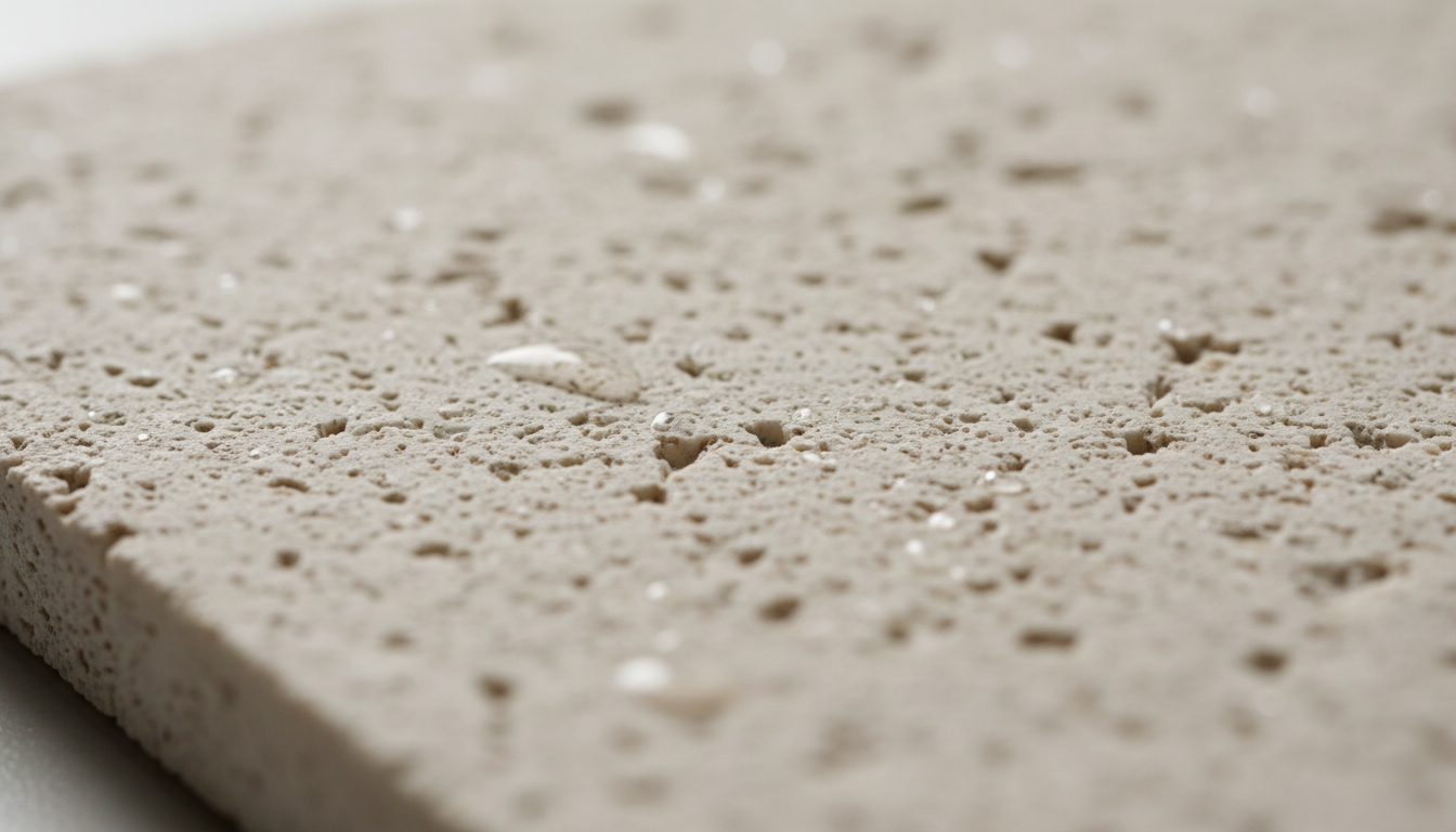 Close-up of the soft texture of the absorbent mat, anthracite colour, dimensions 60x90 cm.