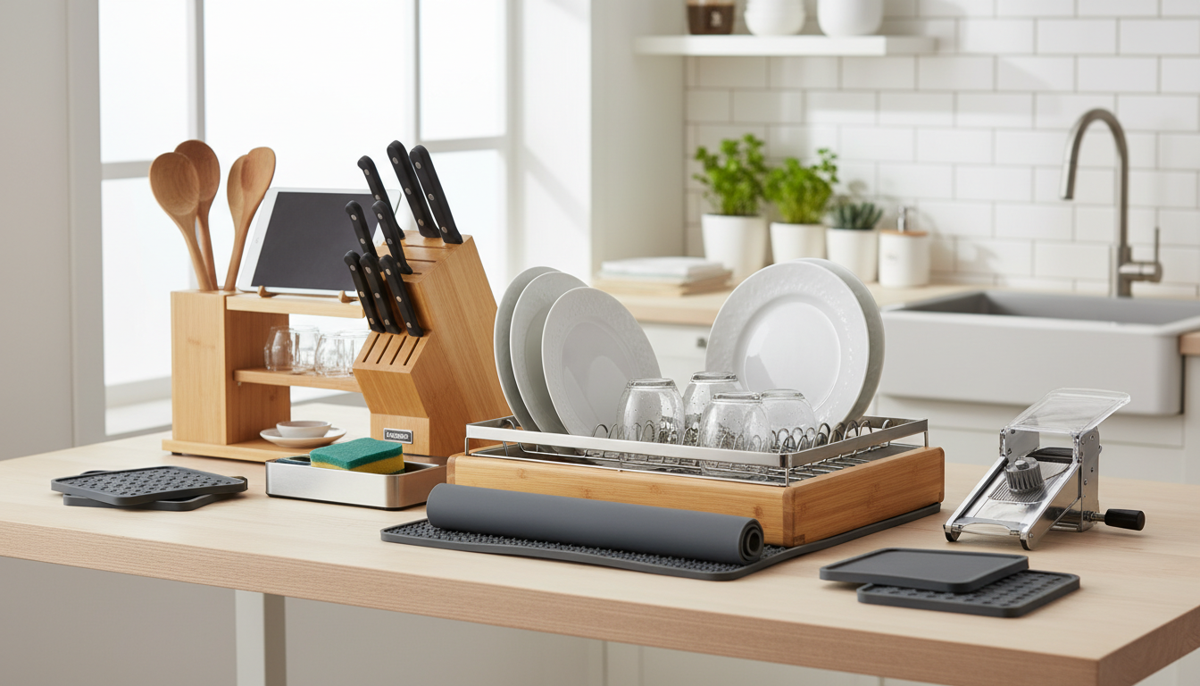 Accessoire en métal inoxydable, disposé avec élégance sur un marbre blanc, ambiance chic.