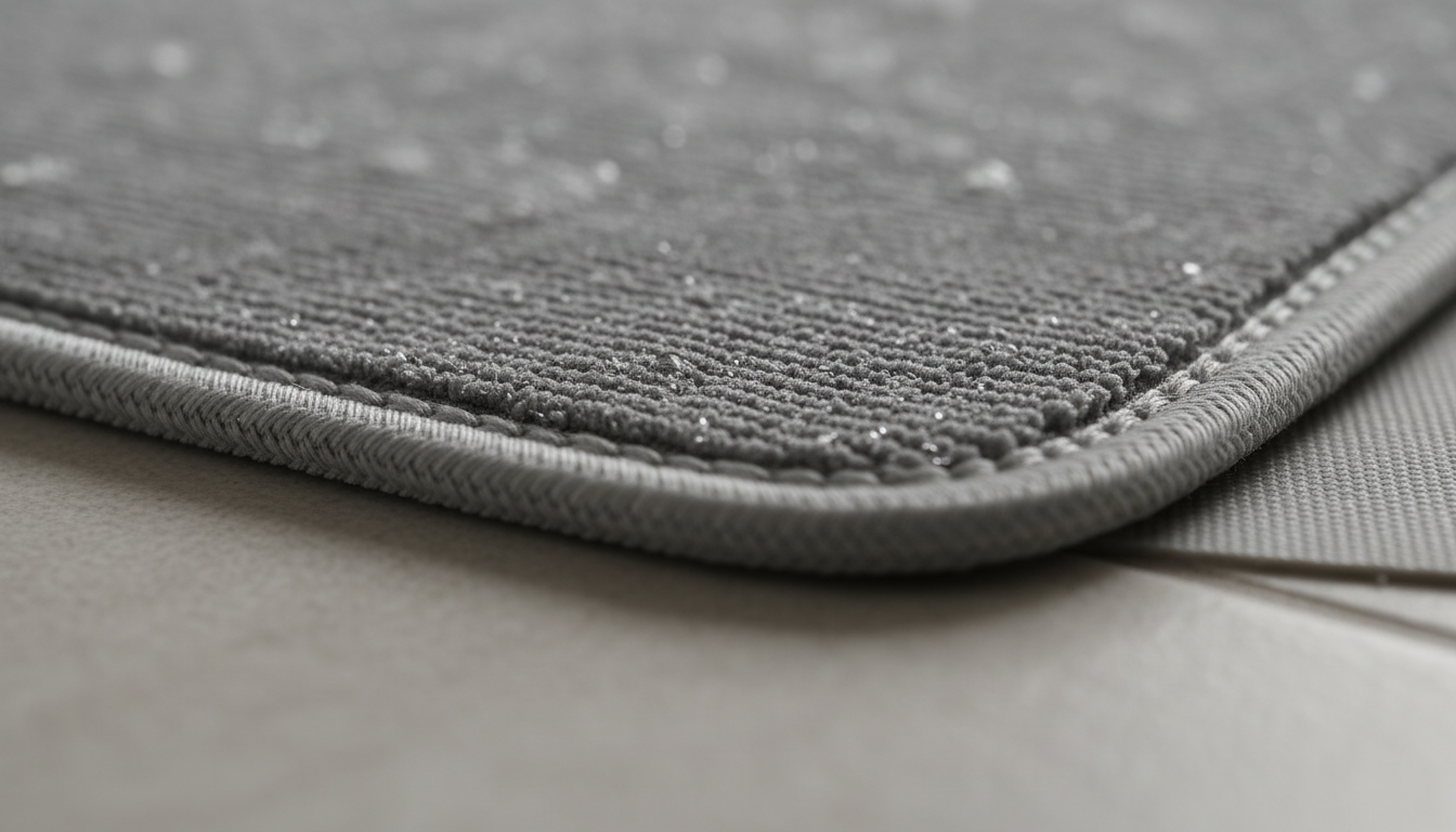 Gros plan sur la texture côtelée, couleur sable, capturant efficacement l'humidité.