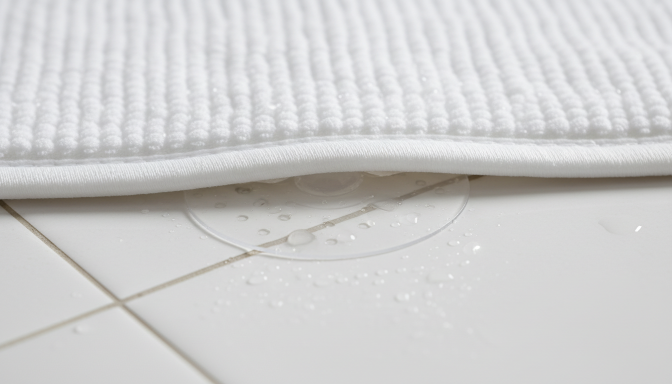 Texture douce et absorbante, en microfibre anti-dérapante d’un blanc éclatant.