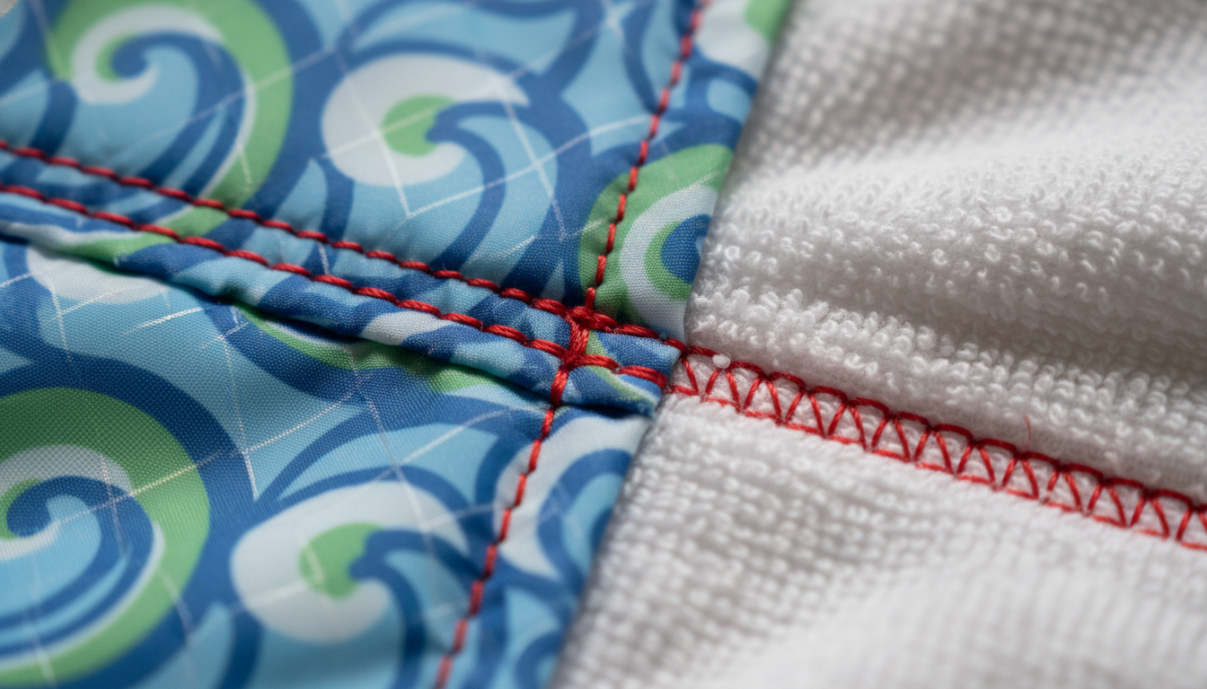 Vue détaillée du poncho enfant présentant ses caractéristiques distinctives