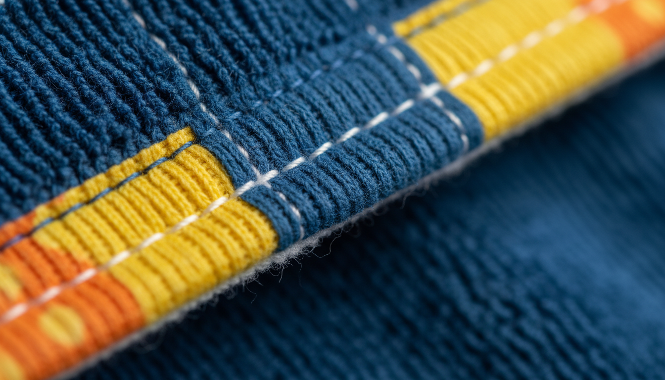 Texture douce et absorbante, ce poncho bleu marine arbore des motifs marins vibrants.