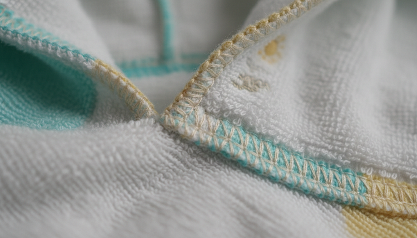Texture douce et absorbante en éponge, avec des motifs colorés de poissons.