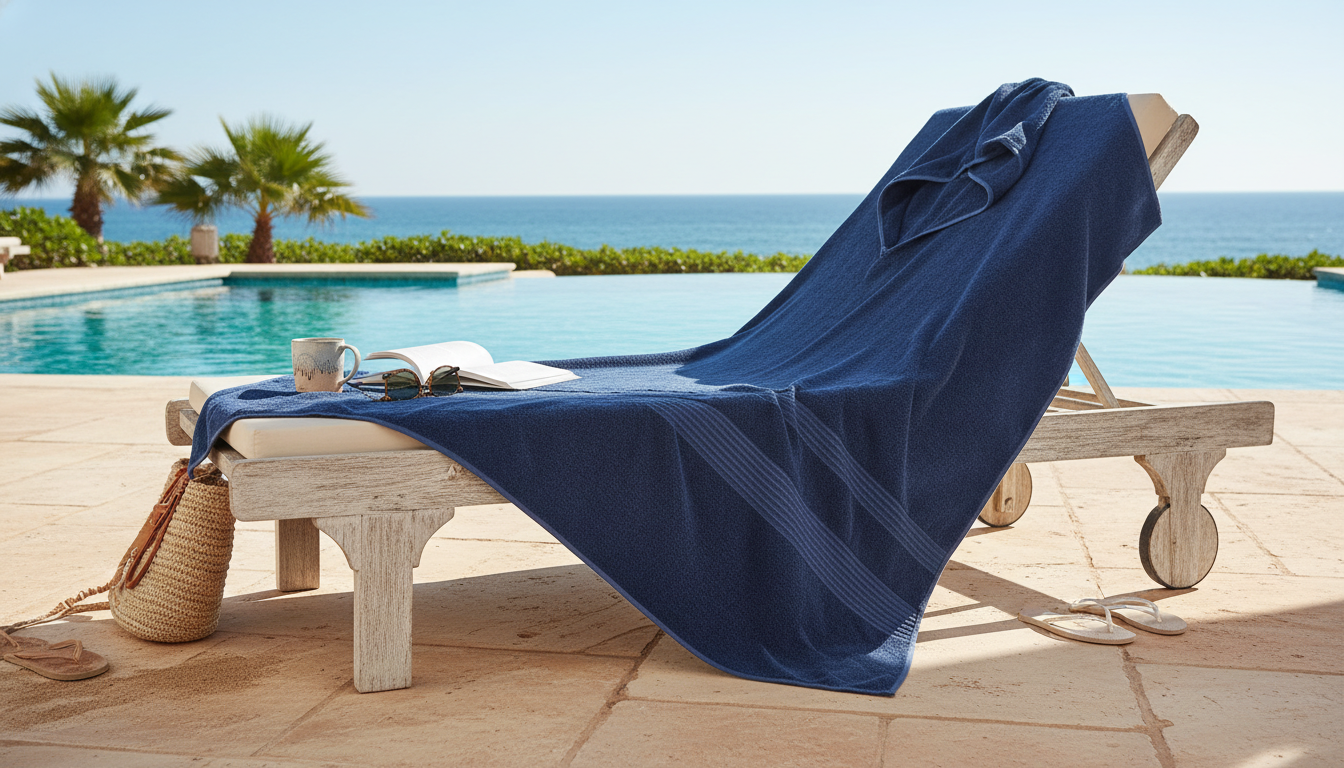 Femmes en bord de mer, vêtues de ponchos colorés, se séchant après la baignade.
