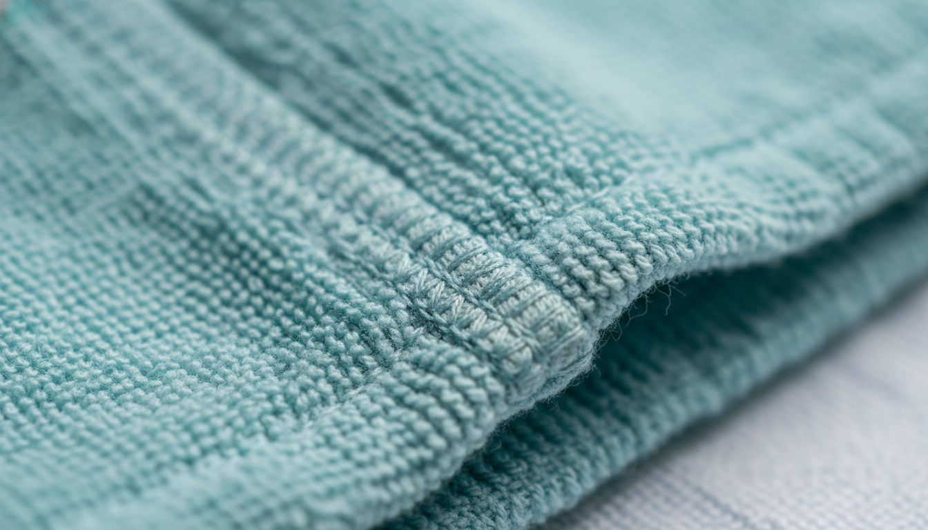 Gros plan sur la texture douce en microfibre, idéale pour un séchage rapide.