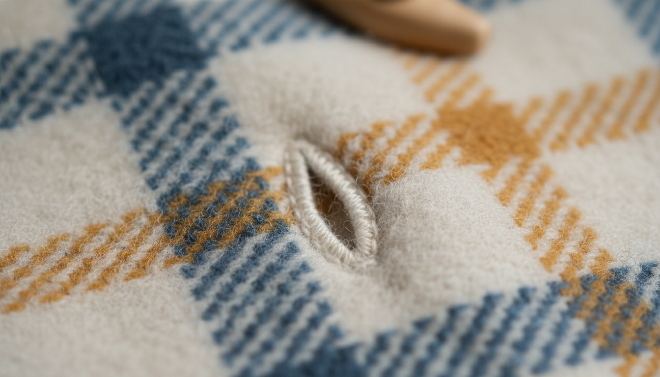 Texture ultra-douce en microfibre, motifs à carreaux délicats en rose et gris.