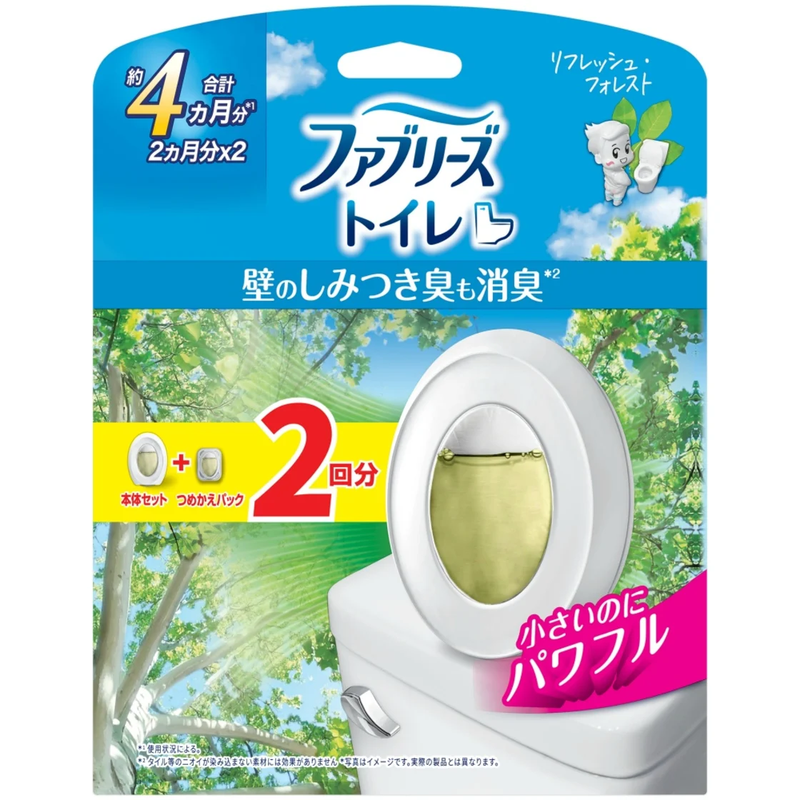 น้ำยาดับกลิ่นห้องน้ำ Febreze กลิ่นป่าสดชื่น ตัวหลัก + แถมรีฟิล 1 ชิ้น