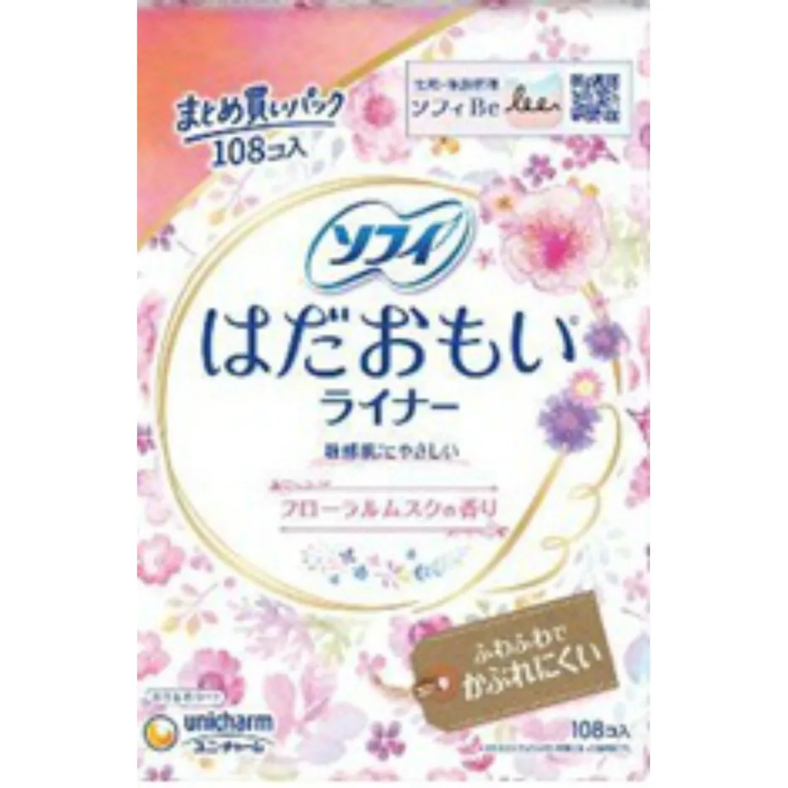 โซฟี ฮาดาโอโมอิ แผ่นซับอนามัย กลิ่นดอกไม้มัสก์ 108 แผ่น