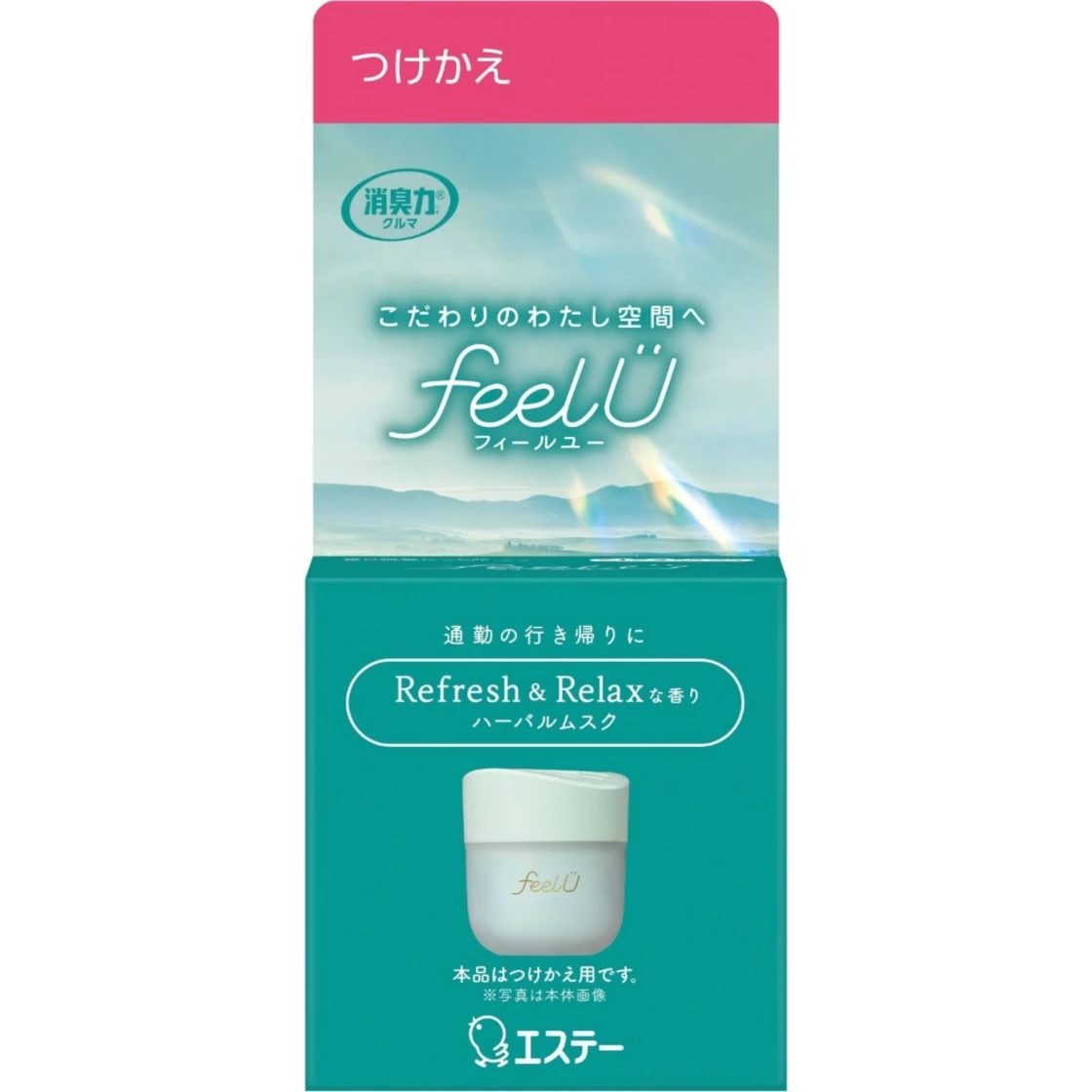 น้ำยาดับกลิ่นรถยนต์ FEELU แบบเจล รุ่นเติม กลิ่น Herbal Musk