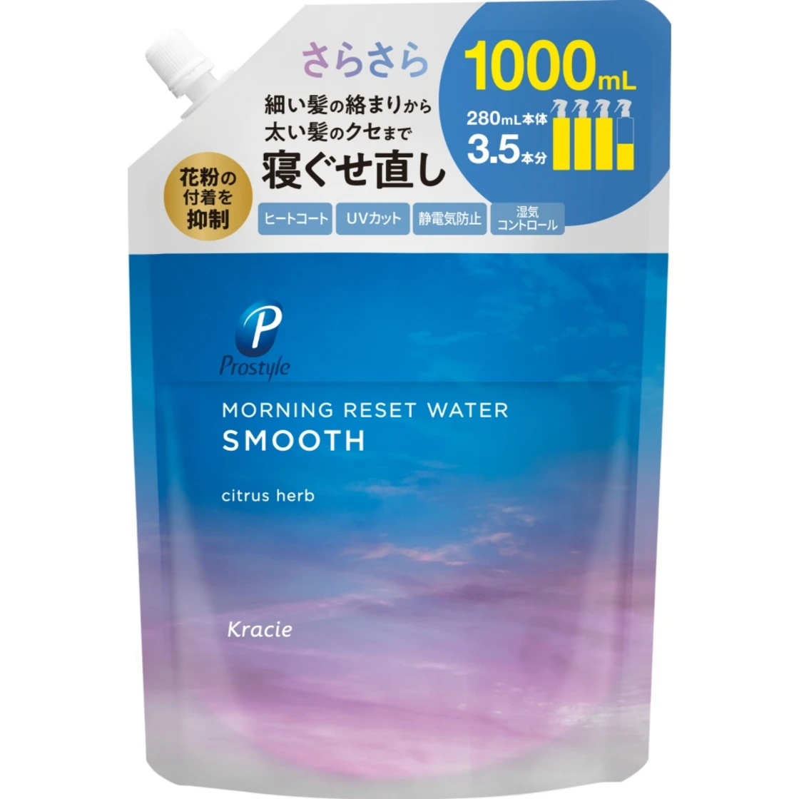 โปรสไตล์ มอร์นิ่ง รีเซ็ต วอเตอร์ กลิ่นซิตรัสเฮิร์บ รีฟิล 1L