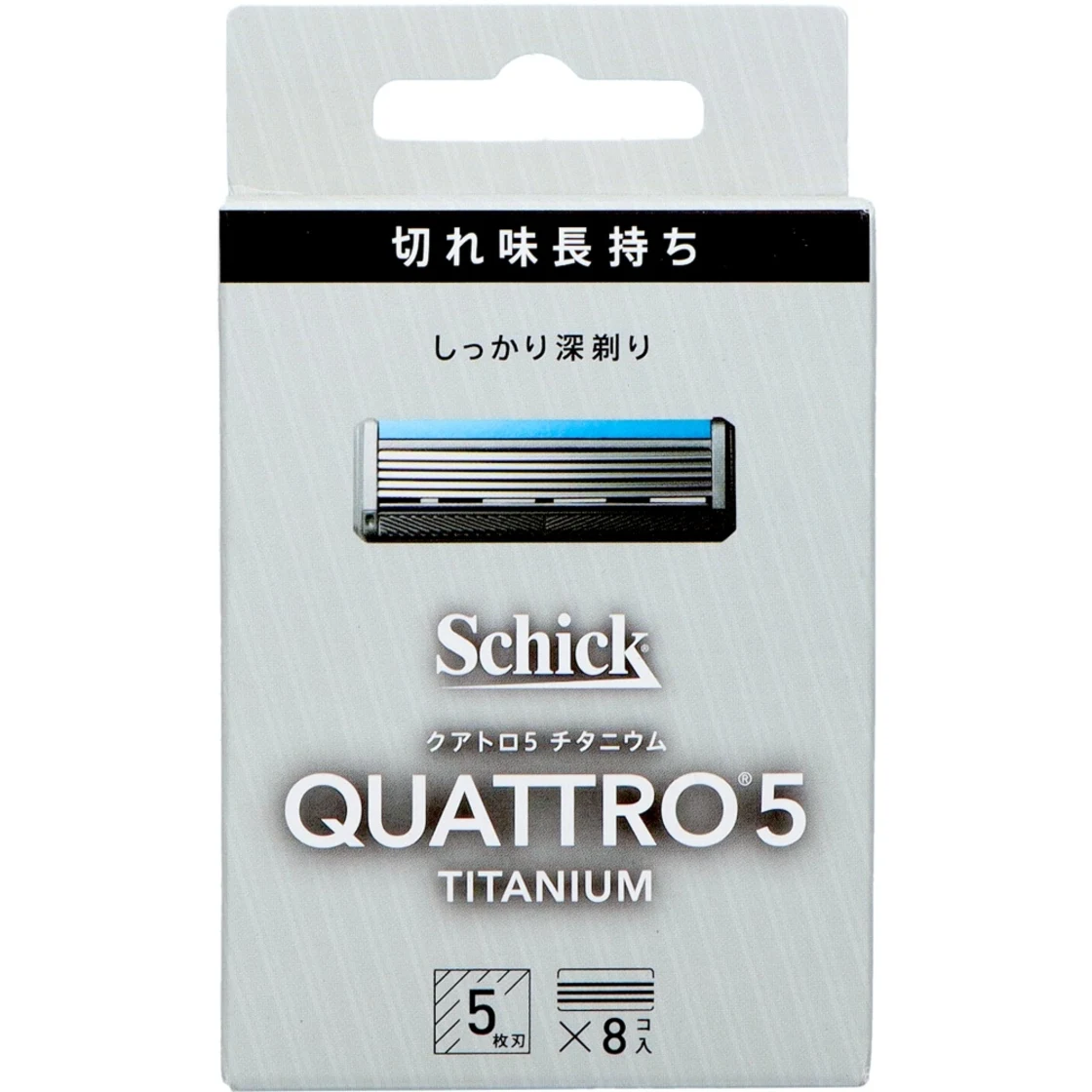 ใบมีดเปลี่ยน Quattro 5 Titanium (แพ็ค 8 ชิ้น)