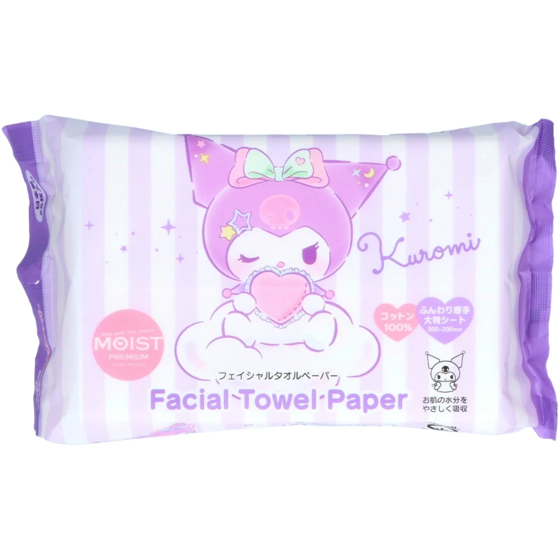 กระดาษทิชชู่เช็ดหน้า Kuromi x Moist Premium