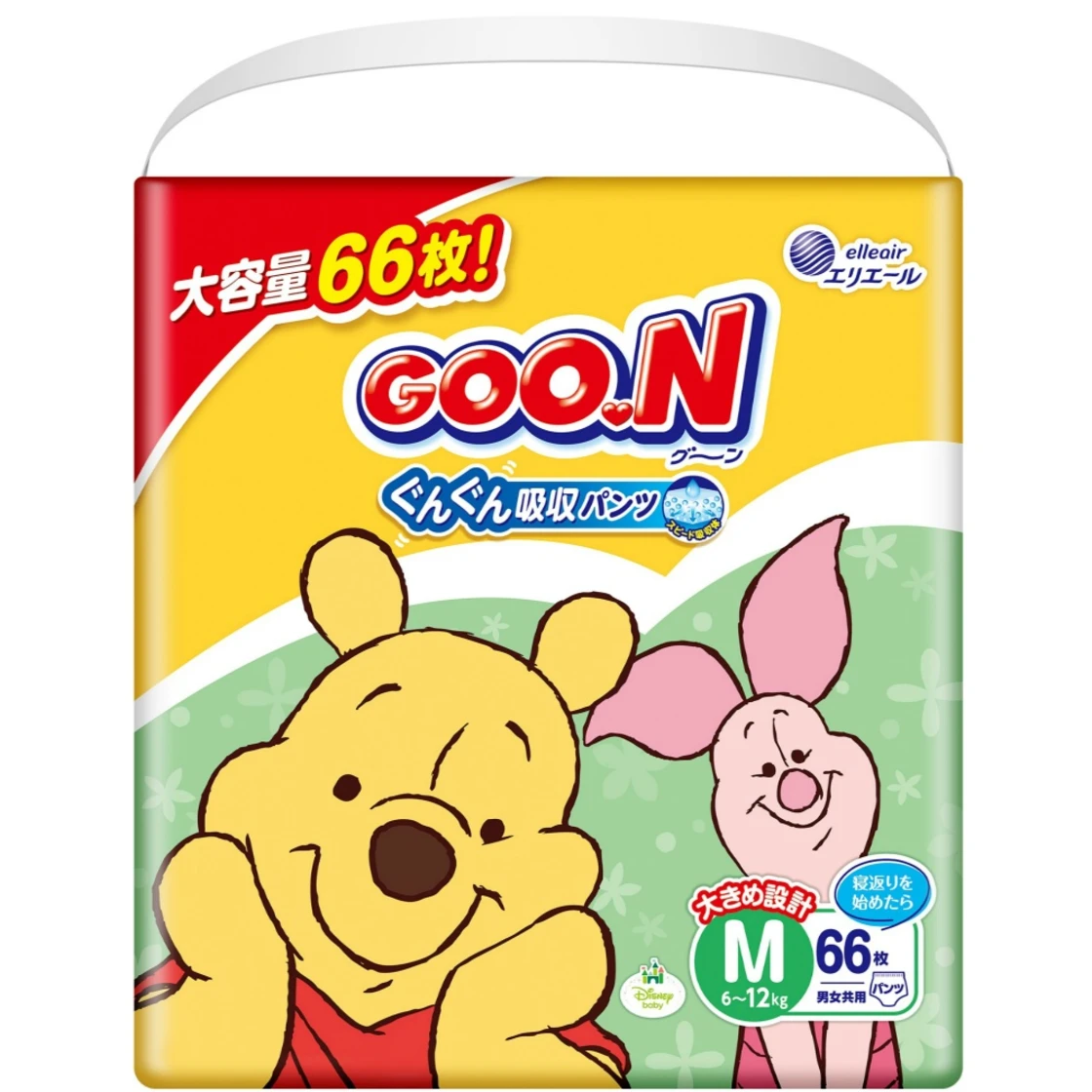 กูน กูน ผ้าอ้อมกางเกงชนิดดูดซับ ไซส์ M จำนวน 66 ชิ้น