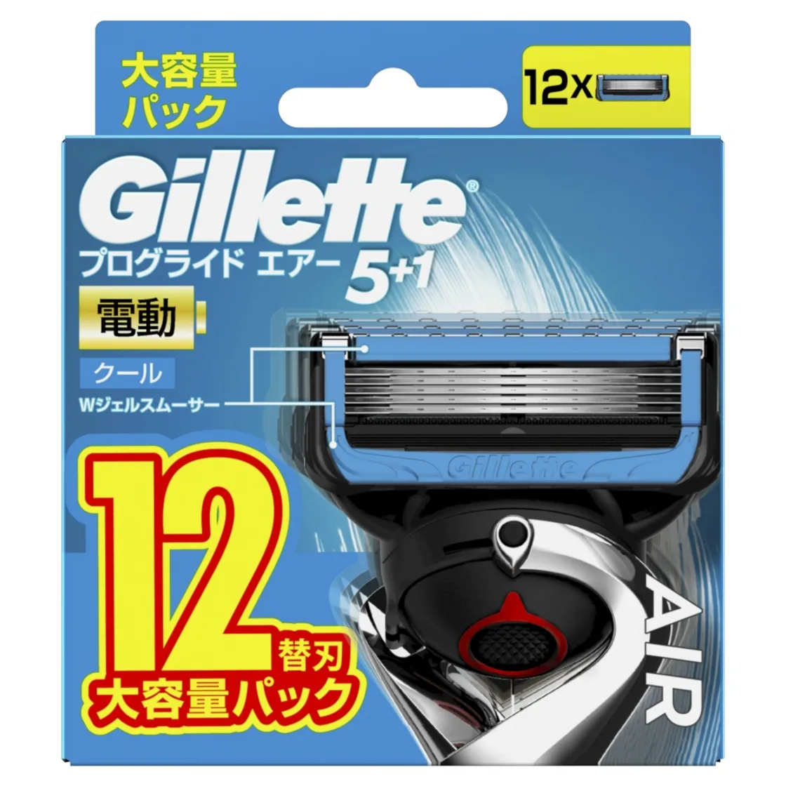 ใบมีดเปลี่ยนของ Gillette ProGlide Air 5+1 แบบไฟฟ้า Cool