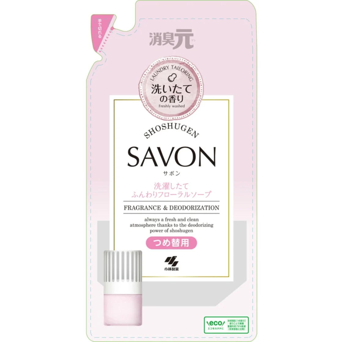 น้ำยาดับกลิ่น SAVON กลิ่นผ้าซักใหม่ รีฟิลสูตรฟลอรัลโซฟ