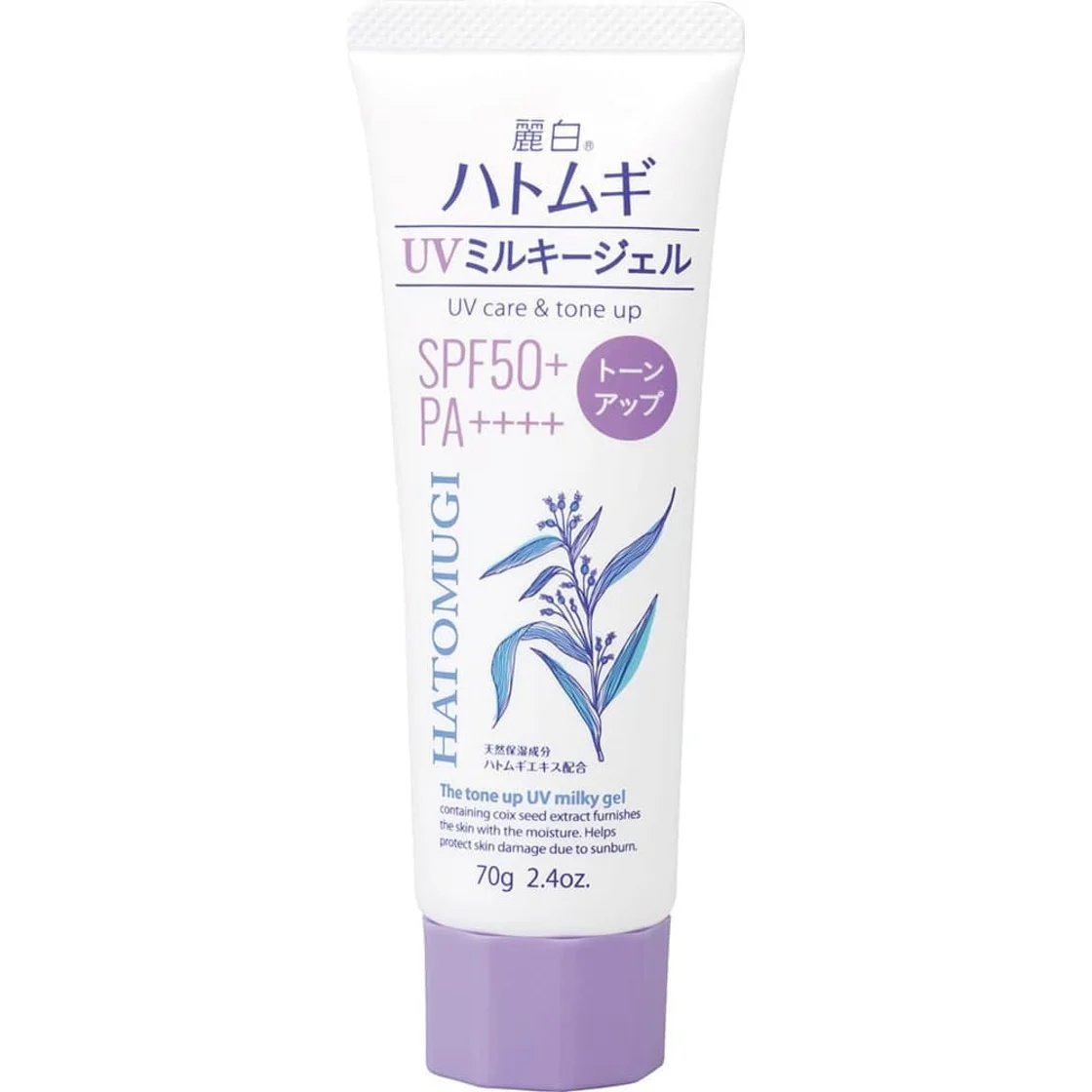 รีฮาคุ ฮาโตมุกิ โทนอัพ ยูวี มิลกี้เจล SPF50+ PA++++ แบบหลอด