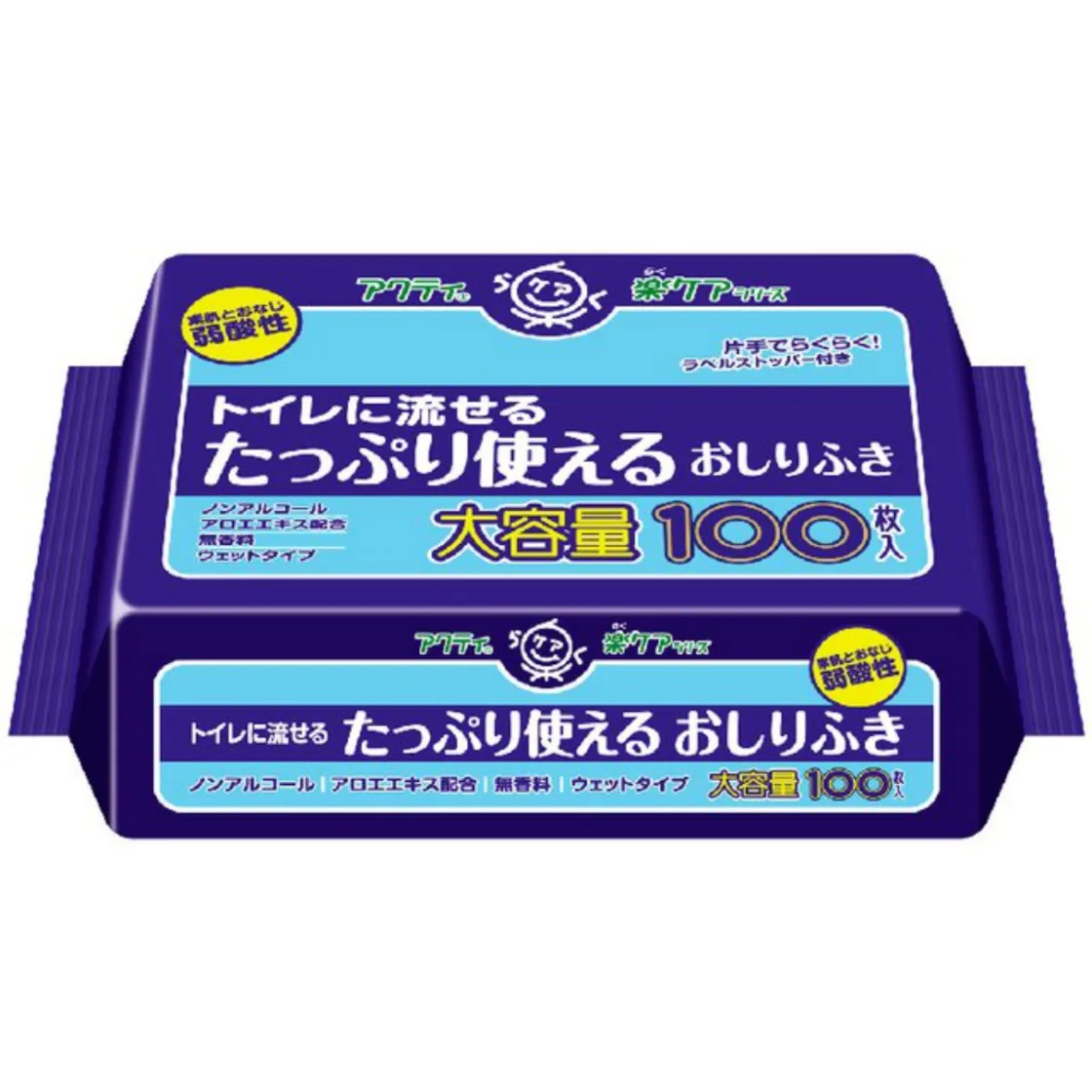 ทิชชู่เปียกแบบชำระล้างได้ 100 แผ่น