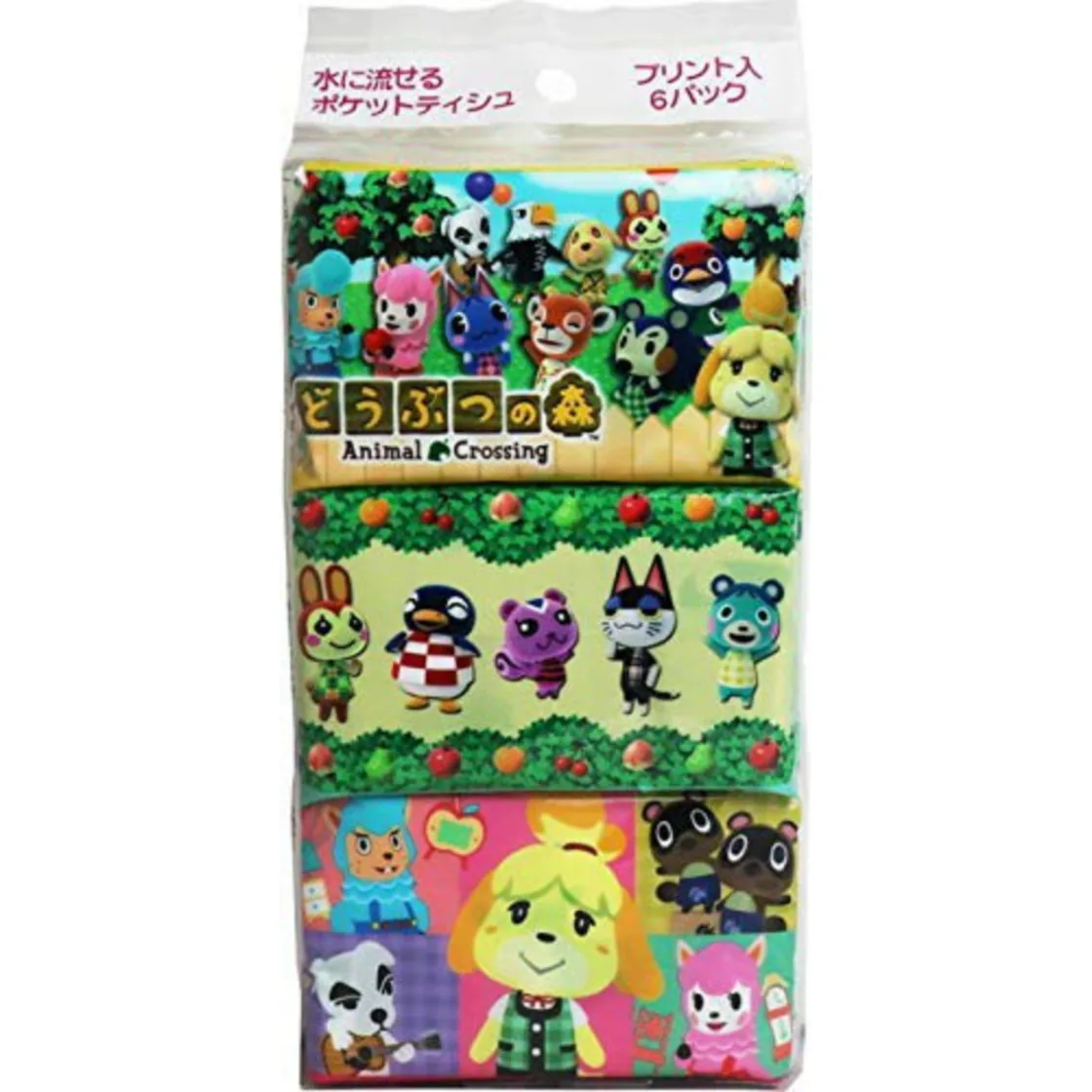 ทิชชู่พ็อกเก็ต Animal Crossing แพ็ก 6 ชิ้น