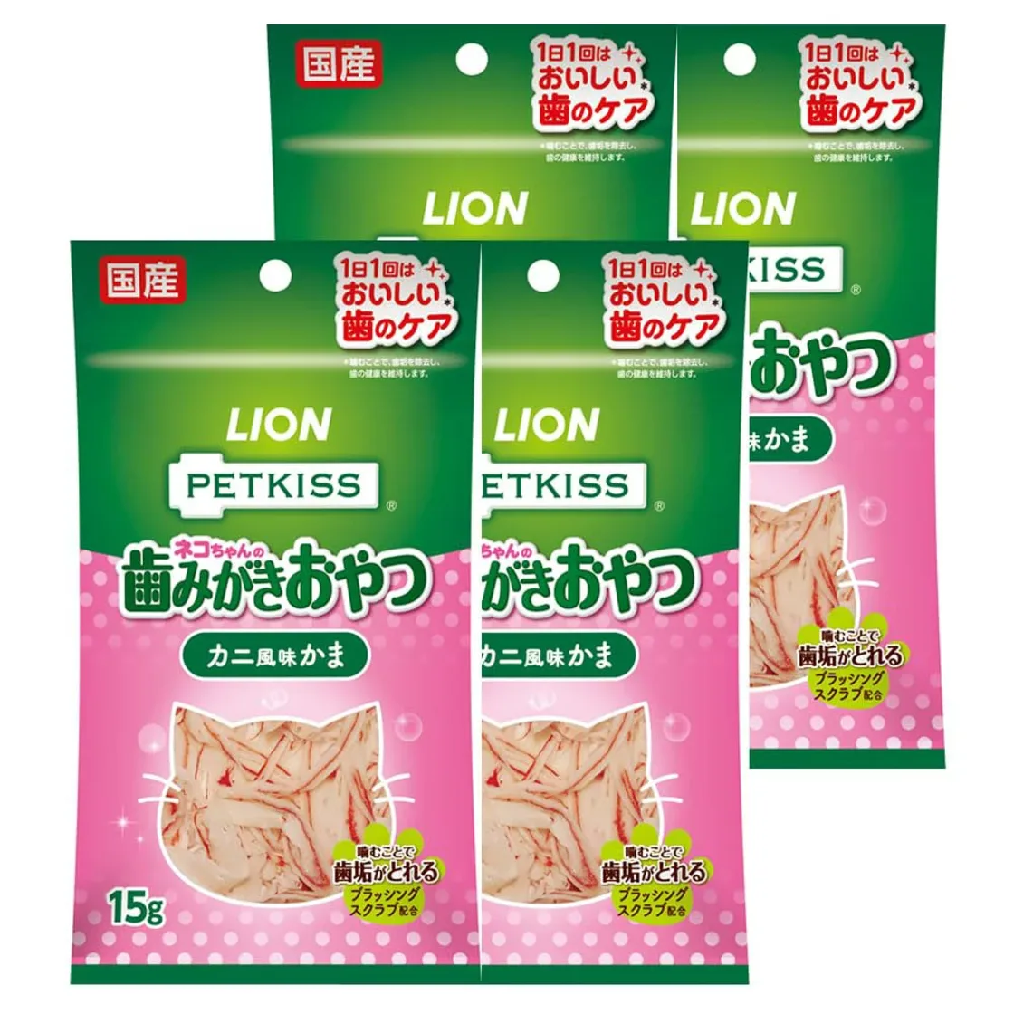 ไลอ้อน PETKISS ขนมแมว FORCAT แคร์ช่องปาก รสปูอัด 15 กรัม