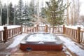 Hot tub in winter