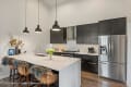 waterfall countertop in kitchen