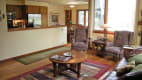 View from living room towards kitchen