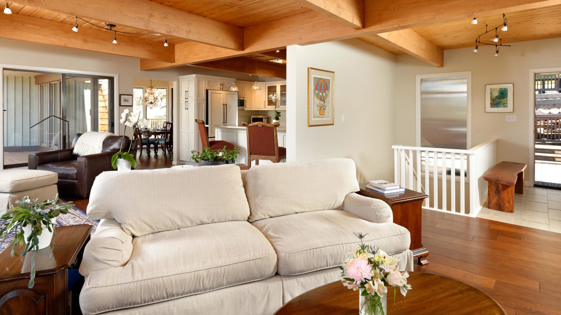 Living Room Opens to Kitchen