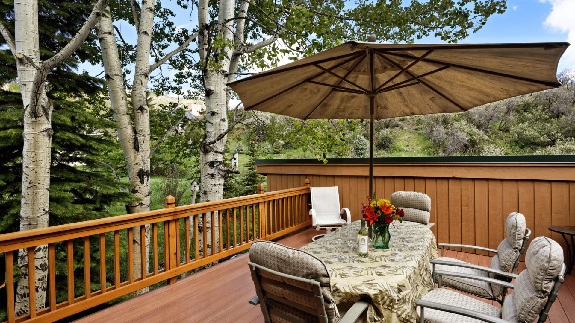 Private deck just off the kitchen