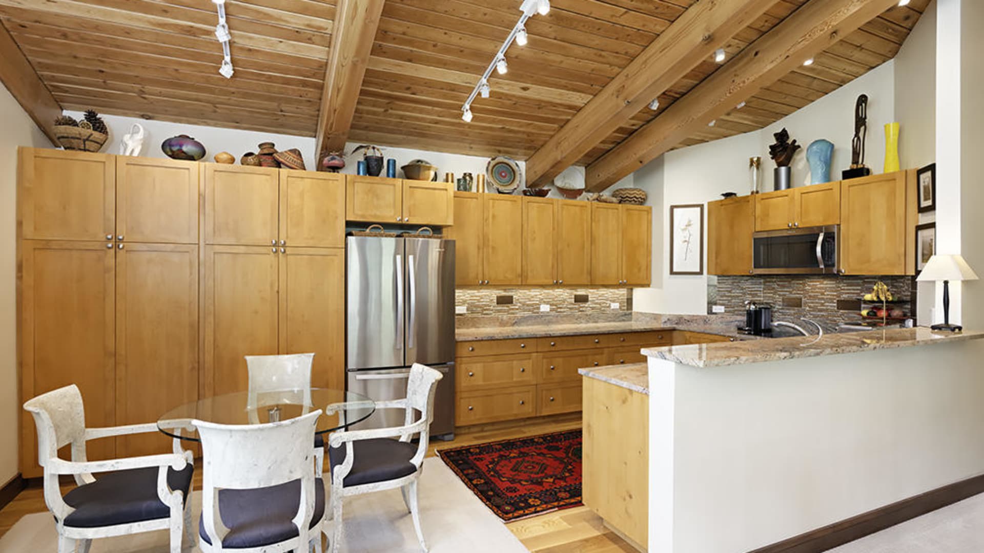 Remodeled kitchen with lots of storage