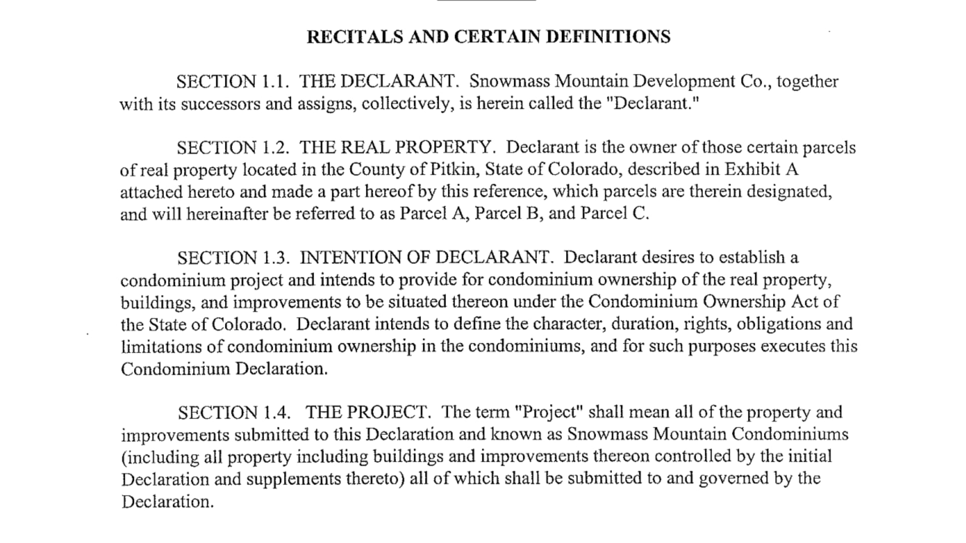 Amended Declarations 2011