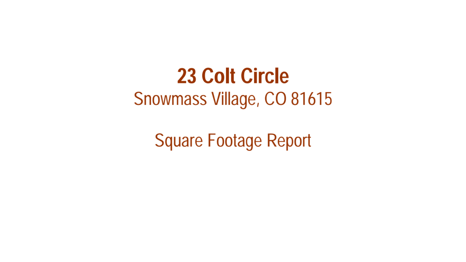 23 Colt Circle sq footage report