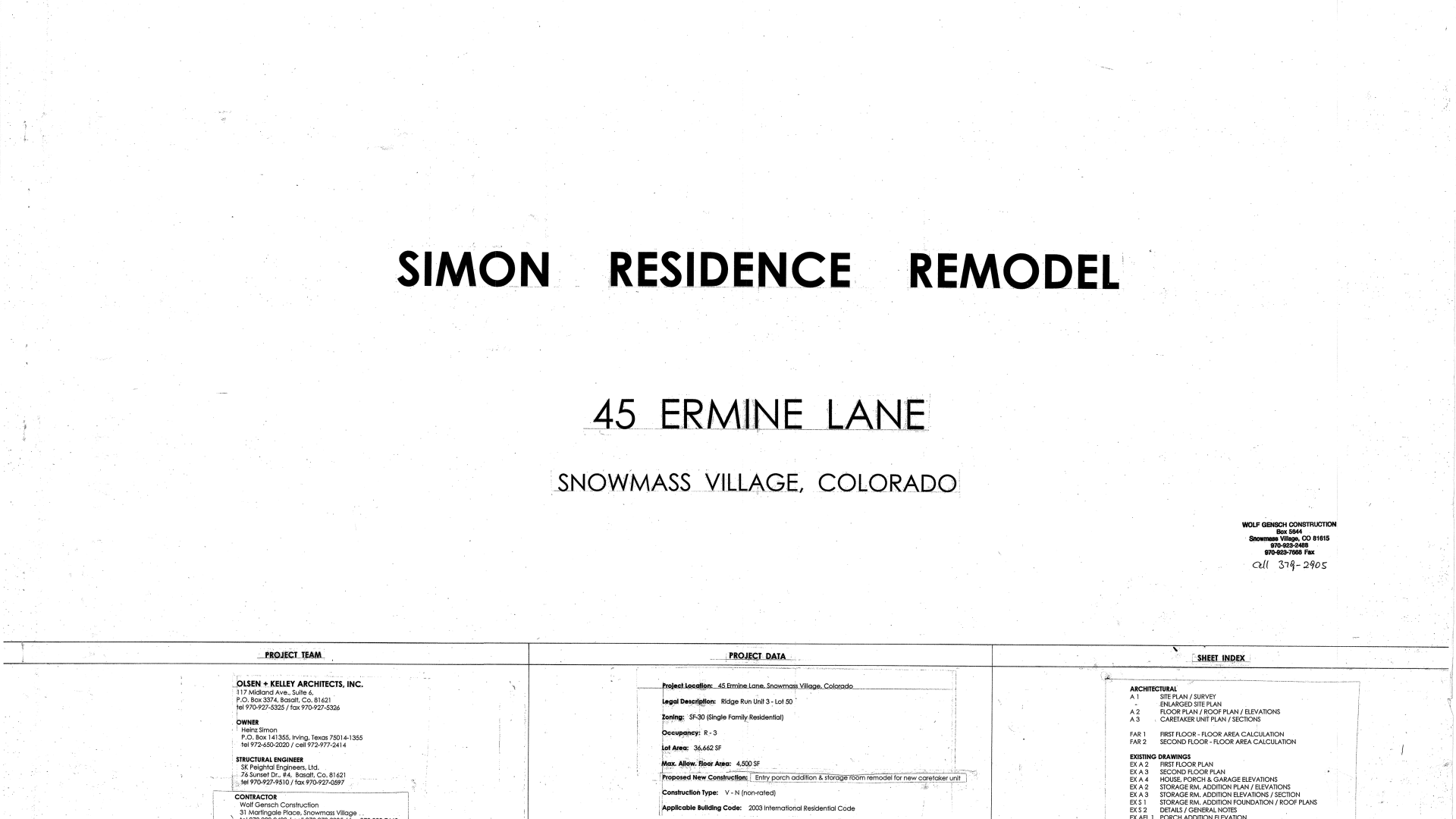 Floor Plans from 2006 Remodel