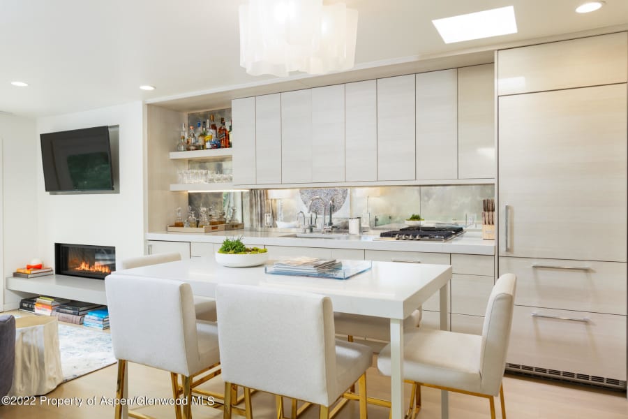 Kitchen and Fireplace