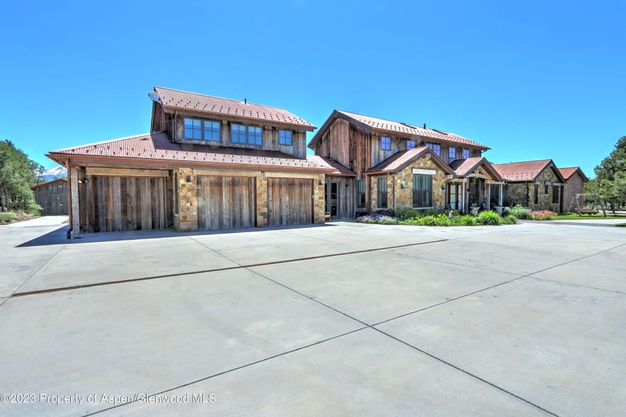 Front with attached garage