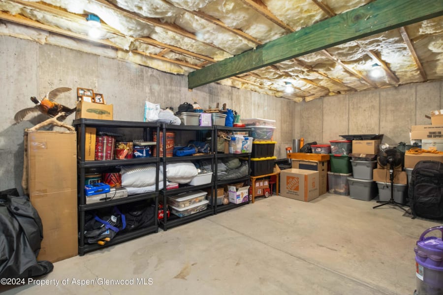 unfinished basement area/storage
