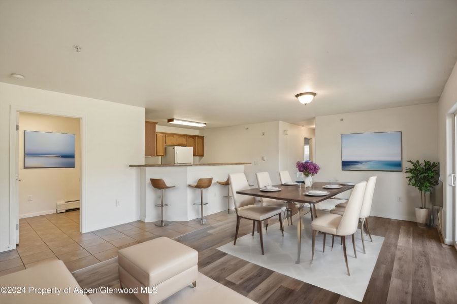 dining room virtually staged