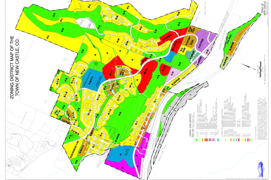 Zone District Map, Town of New Castle